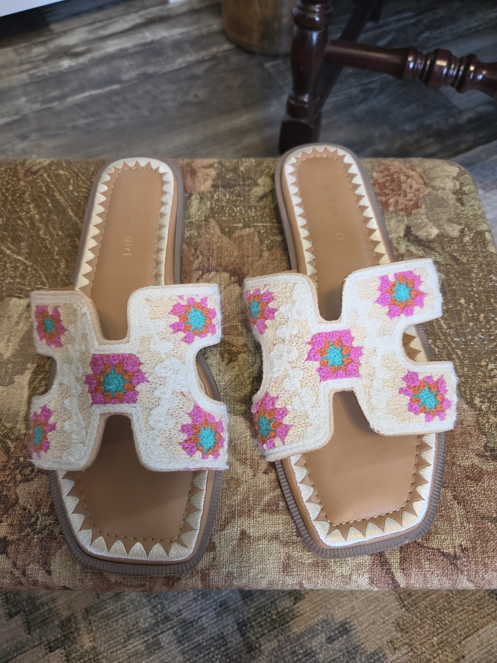 Madden Girl Crochet Slides